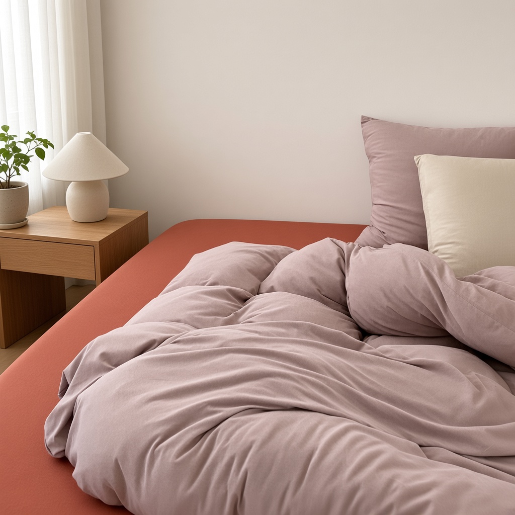 Mixed Color Jersey Knit Breathable Bedding Set