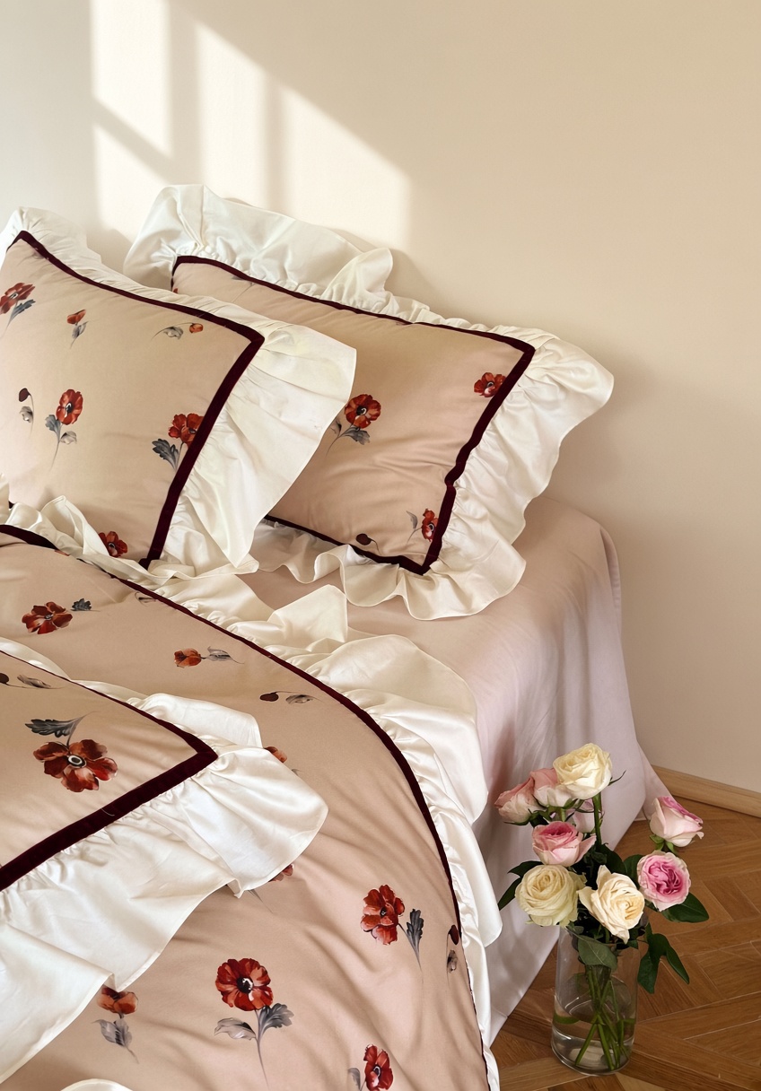 Floral Ruffled Bedding Bundle