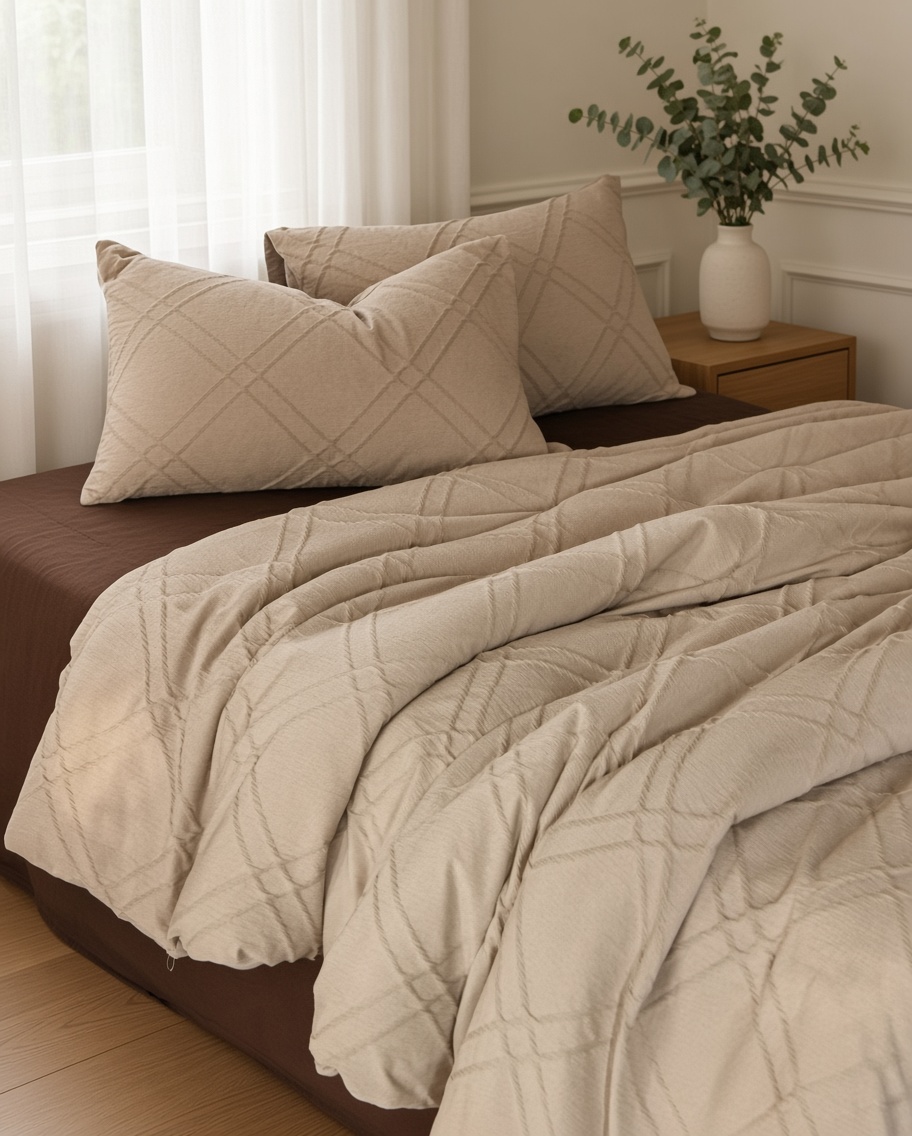 Minimalist Geometric Cotton Jacquard Bedding Set
