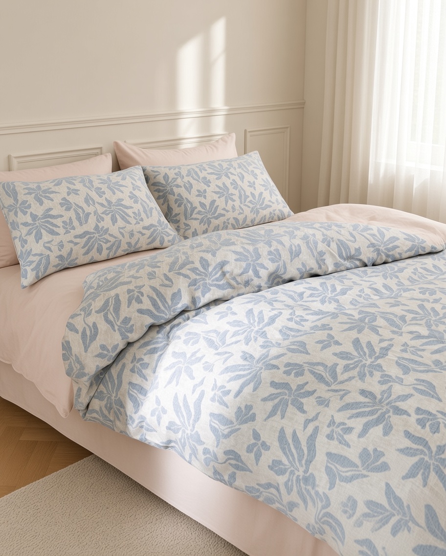 Vintage Long Staple Cotton Jacquard Silky Bedding Bundle