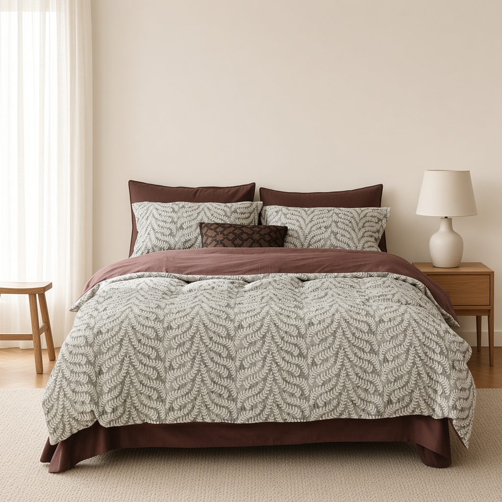Vintage Long Staple Cotton Expertly Woven Jacquard Silky Bedding Set
